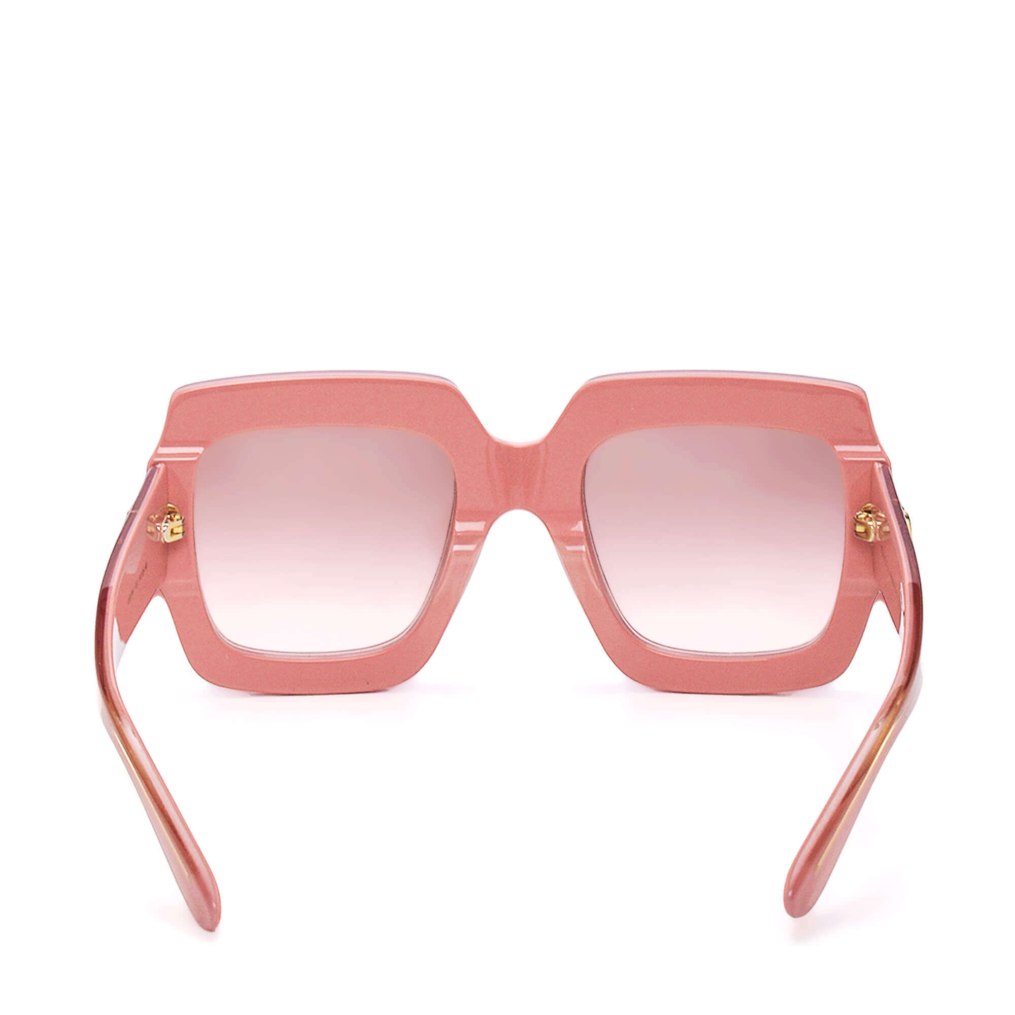 Gucci - Pink Acetate Interlocking G Logo Oversized Square Sunglasses